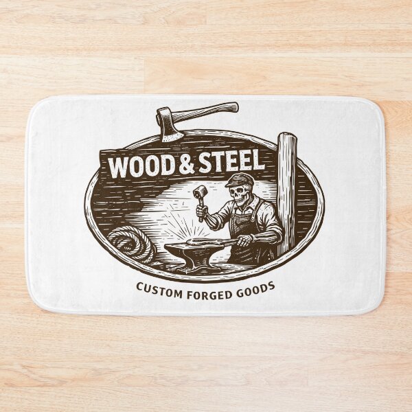 Item preview, Wood & Steel Custom Forged Goods T-Shirt designed and sold by Matinez Pink.