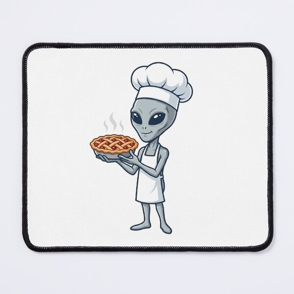 Item preview, Funny Alien Chef Baker Holding Freshly Baked Pie designed and sold by Kvarny.
