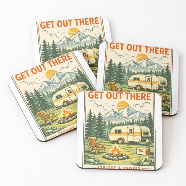 Item preview, Camping Adventure Retro Poster designed and sold by Matinez Pink.