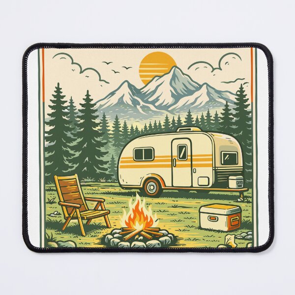 Item preview, Camping Adventure Retro Poster designed and sold by Matinez Pink.