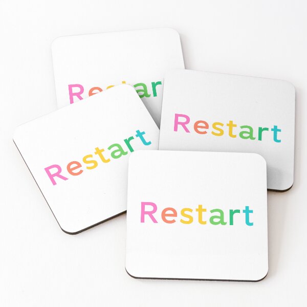 Item preview,  Colorful Restart Inspirational Quote Art designed and sold by BobaBunny76.