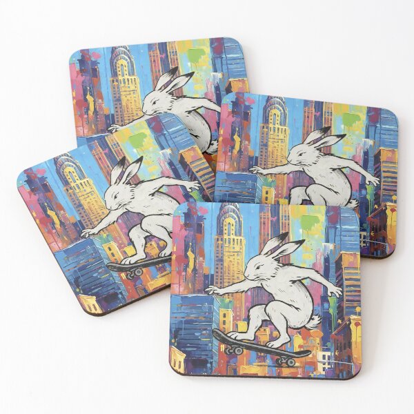 Item preview, Chouju-Giga Rabbit Skating in New York designed and sold by Neo Edo Tokyo.