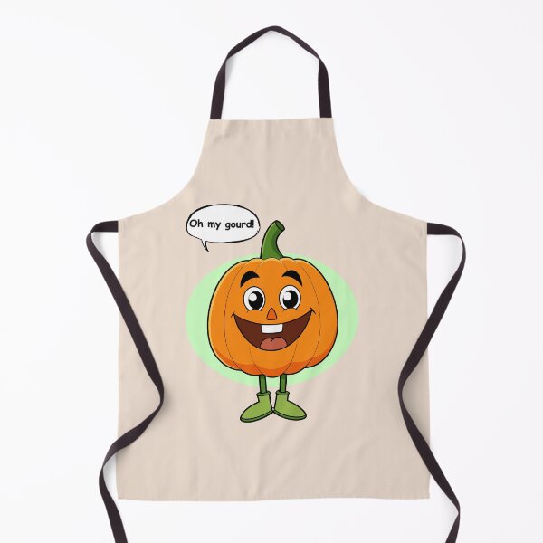 Item preview, Oh My Gourd Funny Pumpkin Pun – Cute Halloween Cartoon Sticker designed and sold by RositaArtStudio.