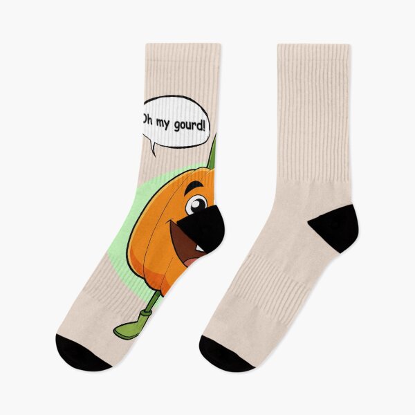Item preview, Oh My Gourd Funny Pumpkin Pun – Cute Halloween Cartoon Sticker designed and sold by RositaArtStudio.