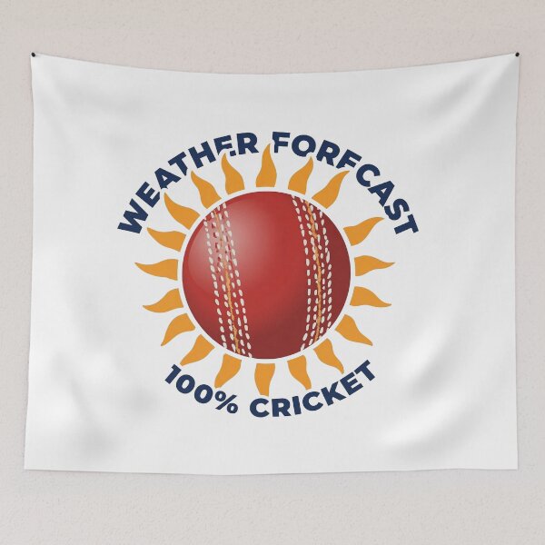 Item preview, Weather Forecast: 100% Cricket – Funny Cricket Lover Sports Fan T-Shirt designed and sold by warlistop.