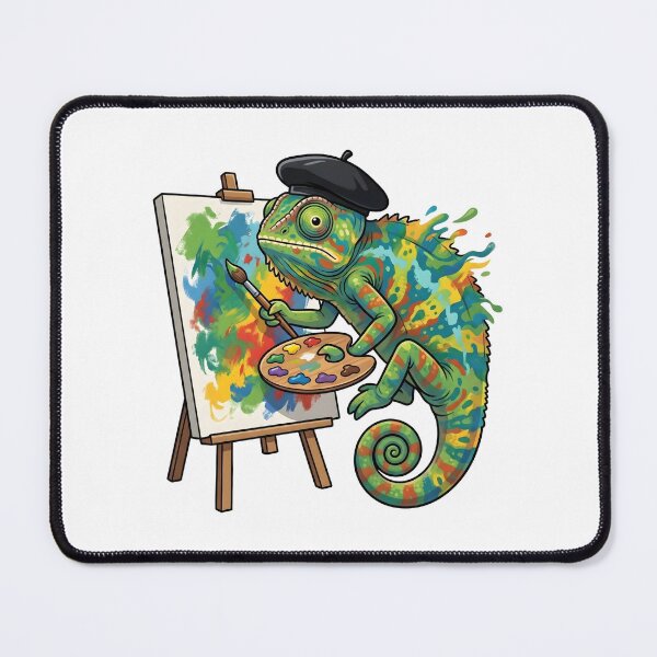 Item preview, Colorful Chameleon Artist Painting on Canvas designed and sold by Kvarny.