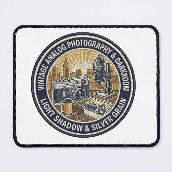 Item preview, Silver Grain & Light: Vintage Analog Photography & Darkroom Badge designed and sold by FarDesign.