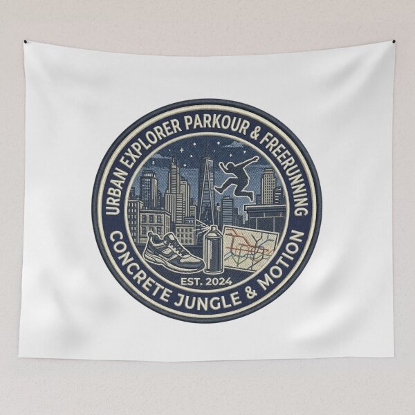 Item preview, Concrete Jungle & Motion: Urban Explorer Parkour & Freerunning Patch designed and sold by FarDesign.