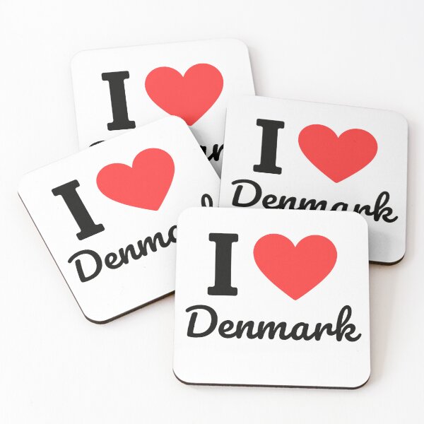 Item preview, I Love Denmark | National Pride Typography | Culture, History & Nordic Lifestyle Design designed and sold by PaintedPixels01.