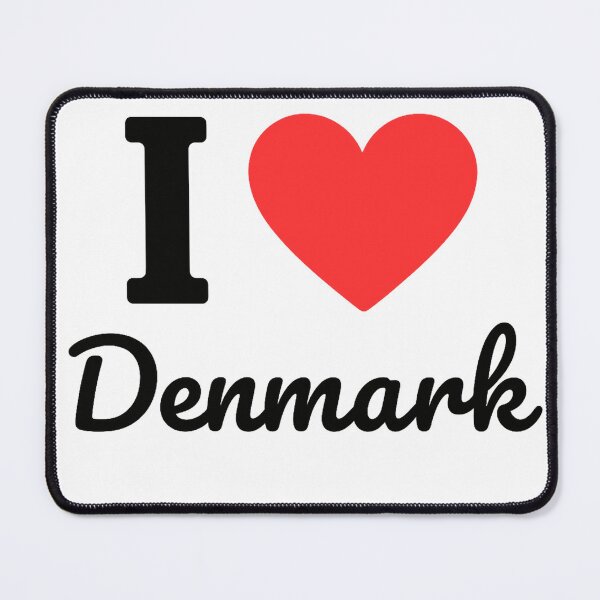 Item preview, I Love Denmark | National Pride Typography | Culture, History & Nordic Lifestyle Design designed and sold by PaintedPixels01.