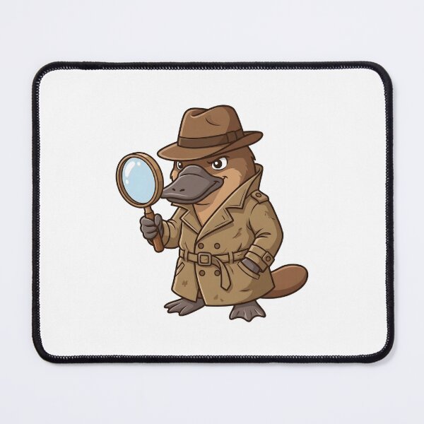 Item preview, Detective Platypus Investigator with Magnifying Glass and Trench Coat designed and sold by Kvarny.