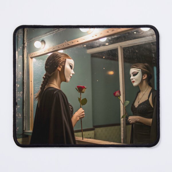 Item preview, Masked Woman Mirror — Art Mysterious Duality designed and sold by Schoenenwald - Illustrations Uniques et Originales.
