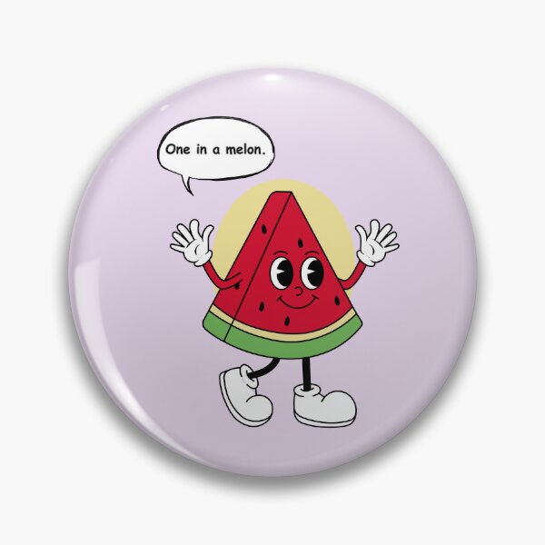 Artikelvorschau, Eins in einer Melone – Lustiges Wassermelonen-Wortspiel – Niedlicher Cartoon-Fruchtaufkleber entworfen und verkauft von RositaArtStudio.