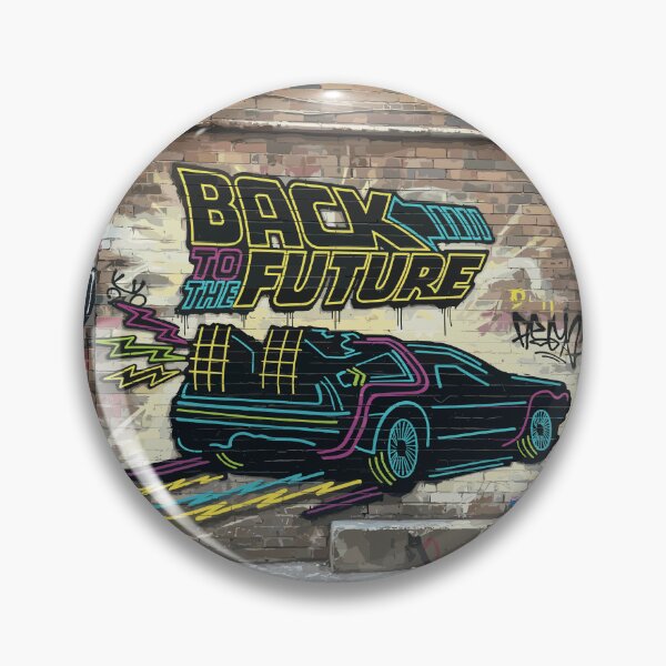 Item preview, Vintage Classic Car Delorean Adventure Collection Grafitte Wall designed and sold by PrintCarClub.