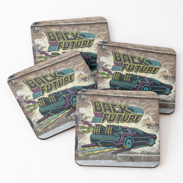Item preview, Vintage Classic Car Delorean Adventure Collection Grafitte Wall designed and sold by PrintCarClub.