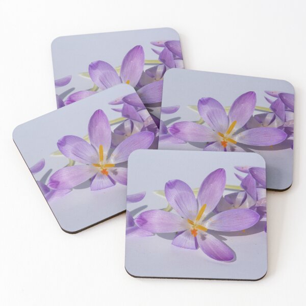 Artikelvorschau, minimalist purple crocus flowers on white background entworfen und verkauft von Isar1.