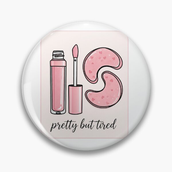 Item preview, Pretty But Tired Lip Gloss Aesthetic Sticker – Girly Makeup Cute Design designed and sold by Lexiii Designs.