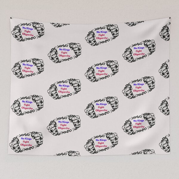 Item preview, No Kings Fight Oligarchy Classic T-Shirt designed and sold by MerchlyMike.
