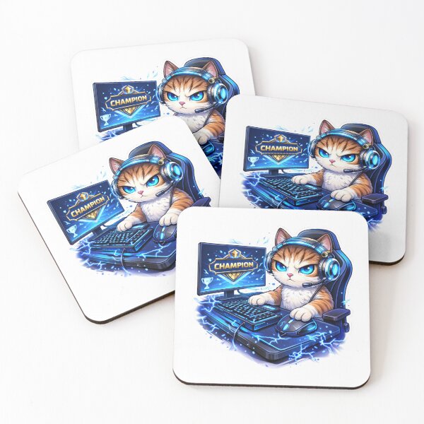 Item preview, Epic Gamer Cat Victory Mode Sticker designed and sold by MyDesignNest1.