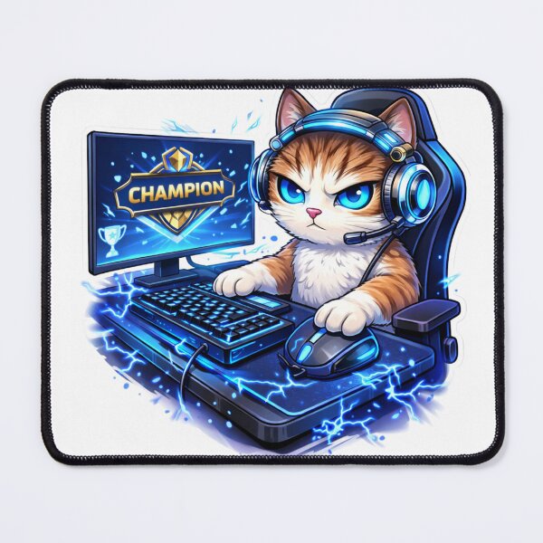 Item preview, Epic Gamer Cat Victory Mode Sticker designed and sold by MyDesignNest1.
