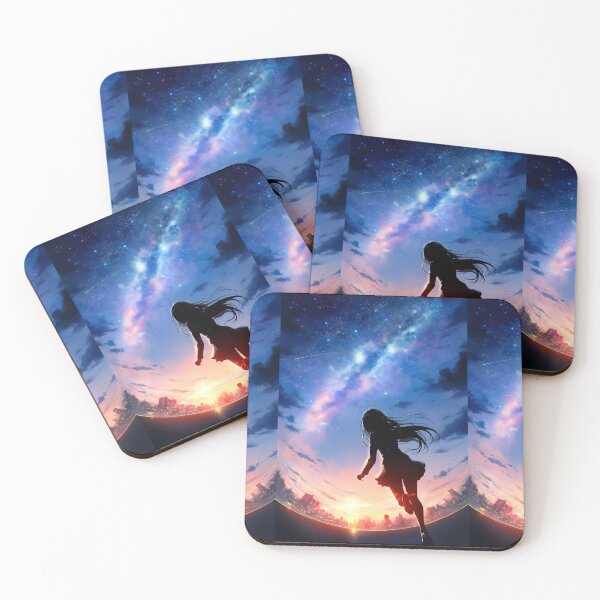 Item preview, Chasing the Stars – Anime Girl Silhouette Galaxy Aesthetic designed and sold by EchoWave11.