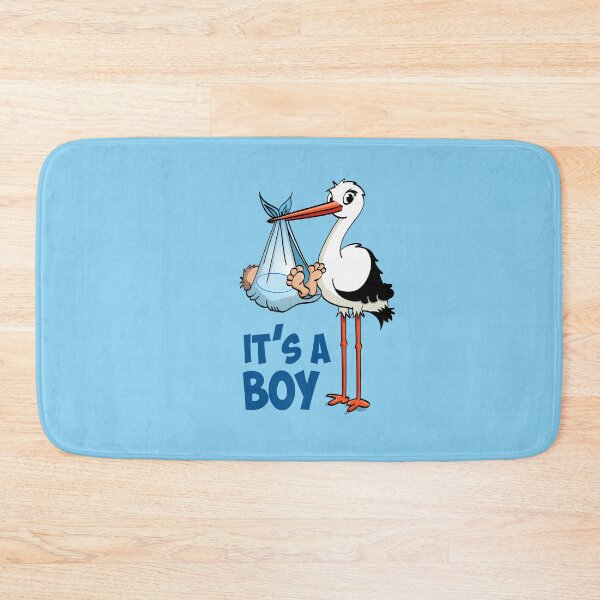 Item preview, It’s a boy “The blue stork who delivers the baby boy.”  designed and sold by Stef Ringoot, cartoons and illustrations.