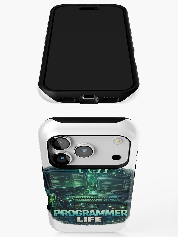 Thumbnail 3 of 4, iPhone Case, Programmer Life Coding Developer Tech Design designed and sold by MIArt Studio.