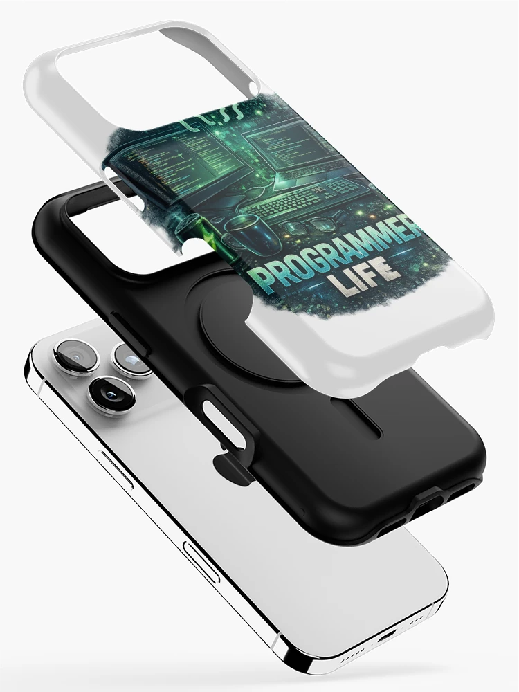 Thumbnail 2 of 4, iPhone Case, Programmer Life Coding Developer Tech Design designed and sold by MIArt Studio.