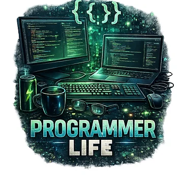 Artwork thumbnail, Programmer Life Coding Developer Tech Design by MIArt Studio