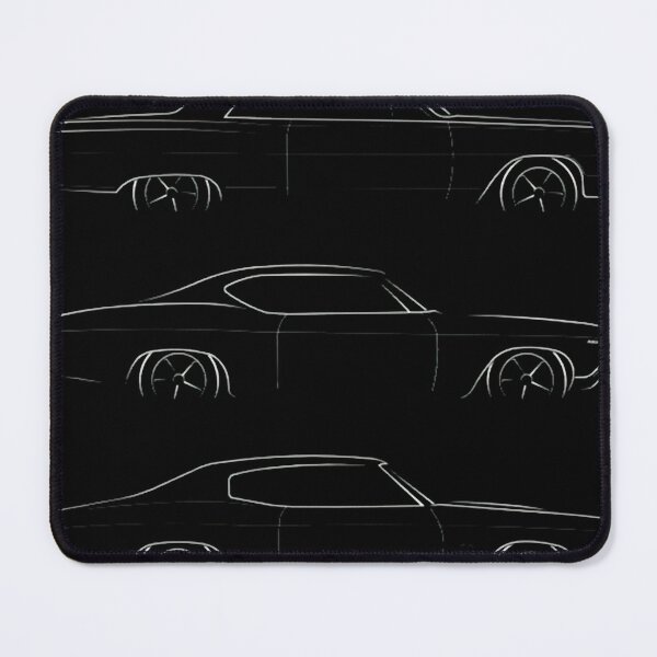 Item preview, Evolution of the Chevelle - profile stencil, white T-Shirt designed and sold by negeledelunea.