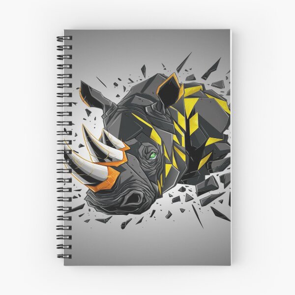 Item preview, “Geometric Rhino Breakthrough – Abstract Power Animal Art” designed and sold by sumithrathod.