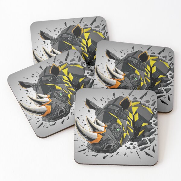 Item preview, “Geometric Rhino Breakthrough – Abstract Power Animal Art” designed and sold by sumithrathod.