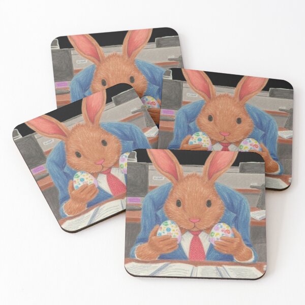 Item preview, Busy Bunny at Work – Easter Humor Design designed and sold by Threadara.