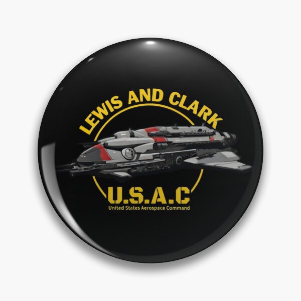 Item preview, Lewis and Clark U.S.A.C. Retro Sci-Fi Spaceship designed and sold by TshirtsOnline-.