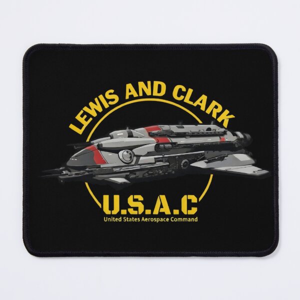 Item preview, Lewis and Clark U.S.A.C. Retro Sci-Fi Spaceship designed and sold by TshirtsOnline-.