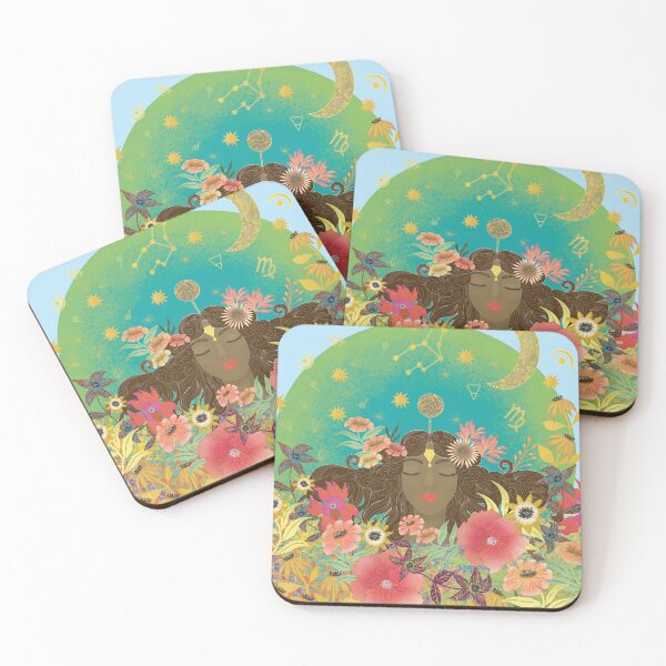 Item preview, Celestial Virgo: Divine Earth Goddess in a Vibrant Wildflower Meadow designed and sold by phatlizzardart.