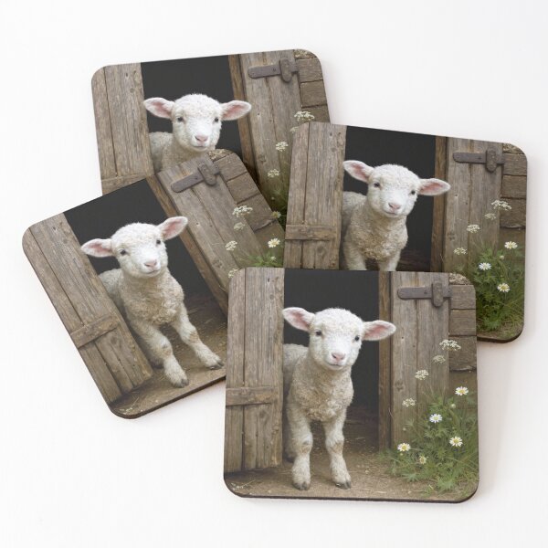 Item preview, Springtime Lamb Standing In Barn Entry designed and sold by Maria Dryfhout.