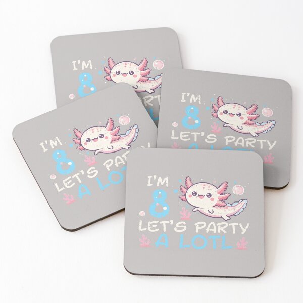 Item preview, Im 8 Lets Party A Lotl Axolotl 8th Birthday Boys Girls Kids designed and sold by mjohnson9.