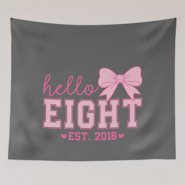 Item preview, Hello Eight Est 2018 Coquette Bow 8th Birthday Girl designed and sold by KristineLi.