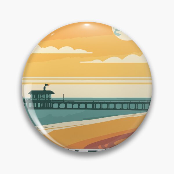 Item preview, Folly Beach South Carolina Vintage Travel Poster Beach designed and sold by PixelWaveBD.