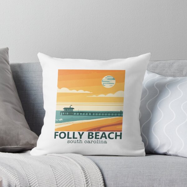 Item preview, Folly Beach South Carolina Vintage Travel Poster Beach designed and sold by PixelWaveBD.