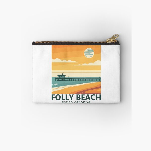 Item preview, Folly Beach South Carolina Vintage Travel Poster Beach designed and sold by PixelWaveBD.