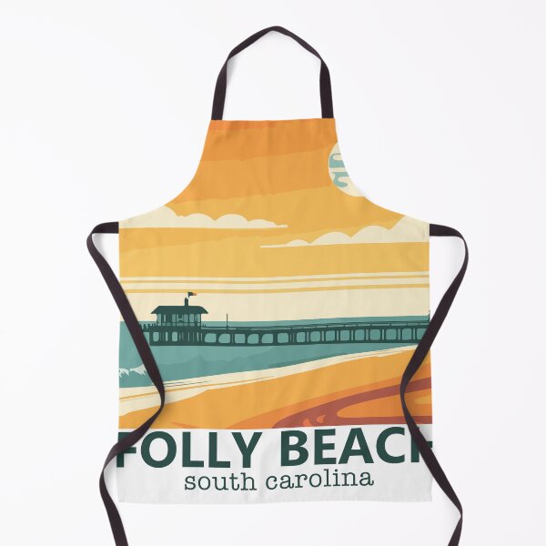 Item preview, Folly Beach South Carolina Vintage Travel Poster Beach designed and sold by PixelWaveBD.