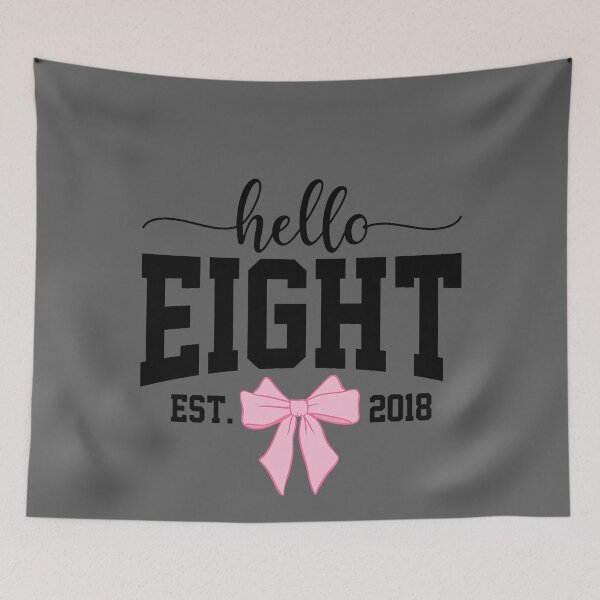 Item preview, Hello Eight Est 2018 Coquette Bow 8th Birthday Girl designed and sold by KristineLi.