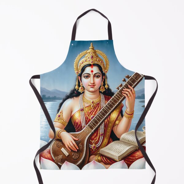 Item preview, Saraswati Goddess Art — Zen Spiritual Illustration designed and sold by Schoenenwald - Illustrations Uniques et Originales.