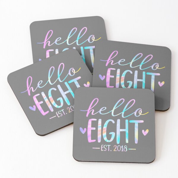 Item preview, Hello Eight Est 2018 8th Birthday 8 Year Old designed and sold by KristineLi.