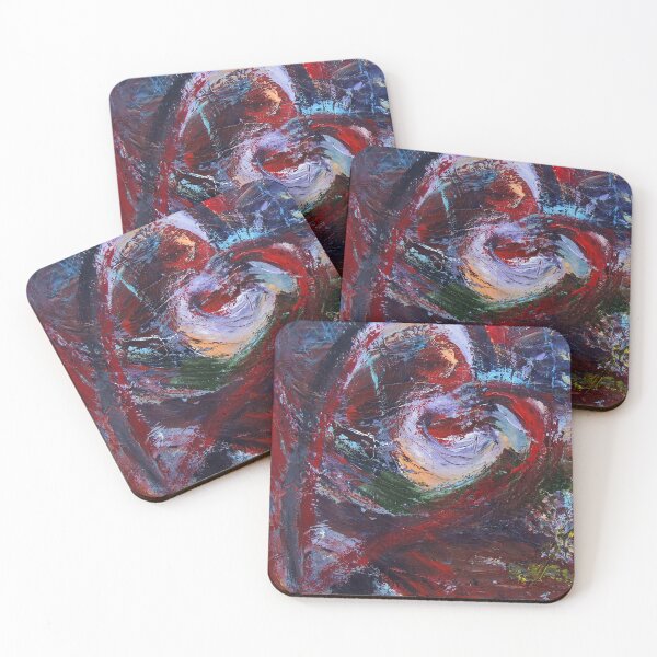 Item preview, Abstract Red Heart Artwork by Katt Yanda designed and sold by Artist-Katt-Yanda.