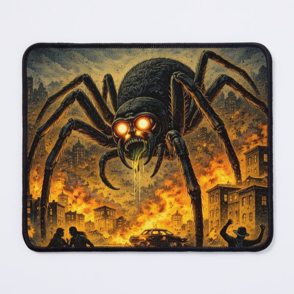 Item preview, Filmed in Retrovision: Giant Spider Attack Birthday Card – Don’t Panic designed and sold by Haunted House of Cards.