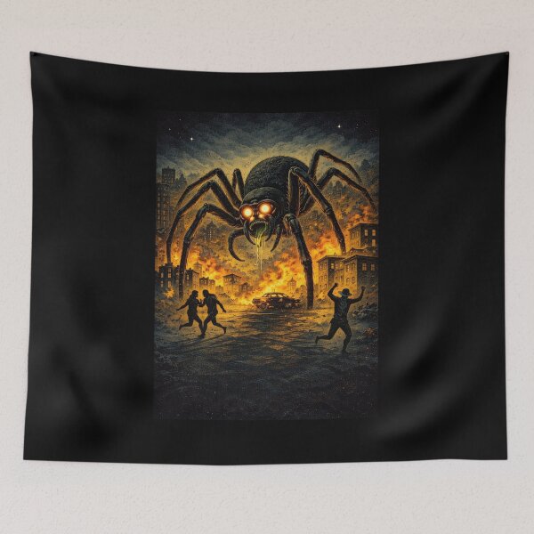 Item preview, Filmed in Retrovision: Giant Spider Attack Birthday Card – Don’t Panic designed and sold by Haunted House of Cards.