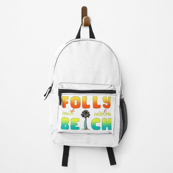 Item preview, Folly Beach South Carolina Retro Typography Summer Surf Beach Bag designed and sold by PixelWaveBD.